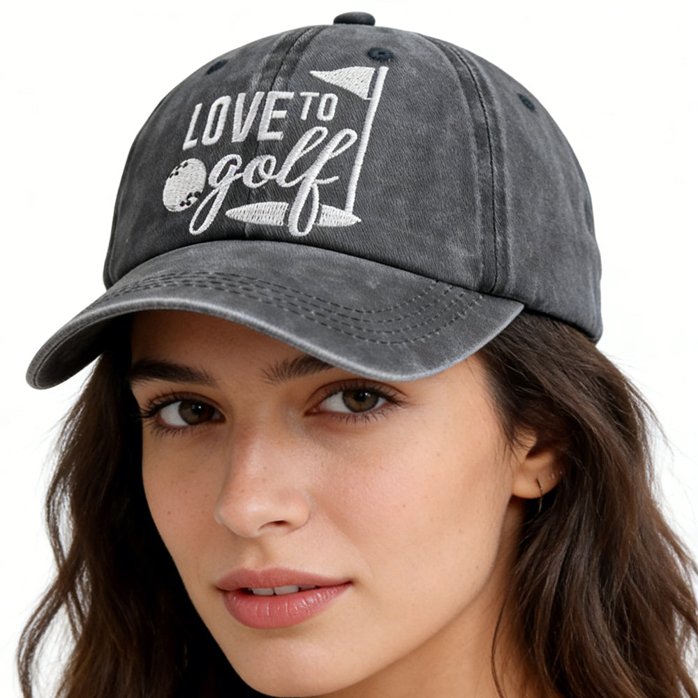 Golf Baseball Caps – Adjustable Embroidered Cotton Hats