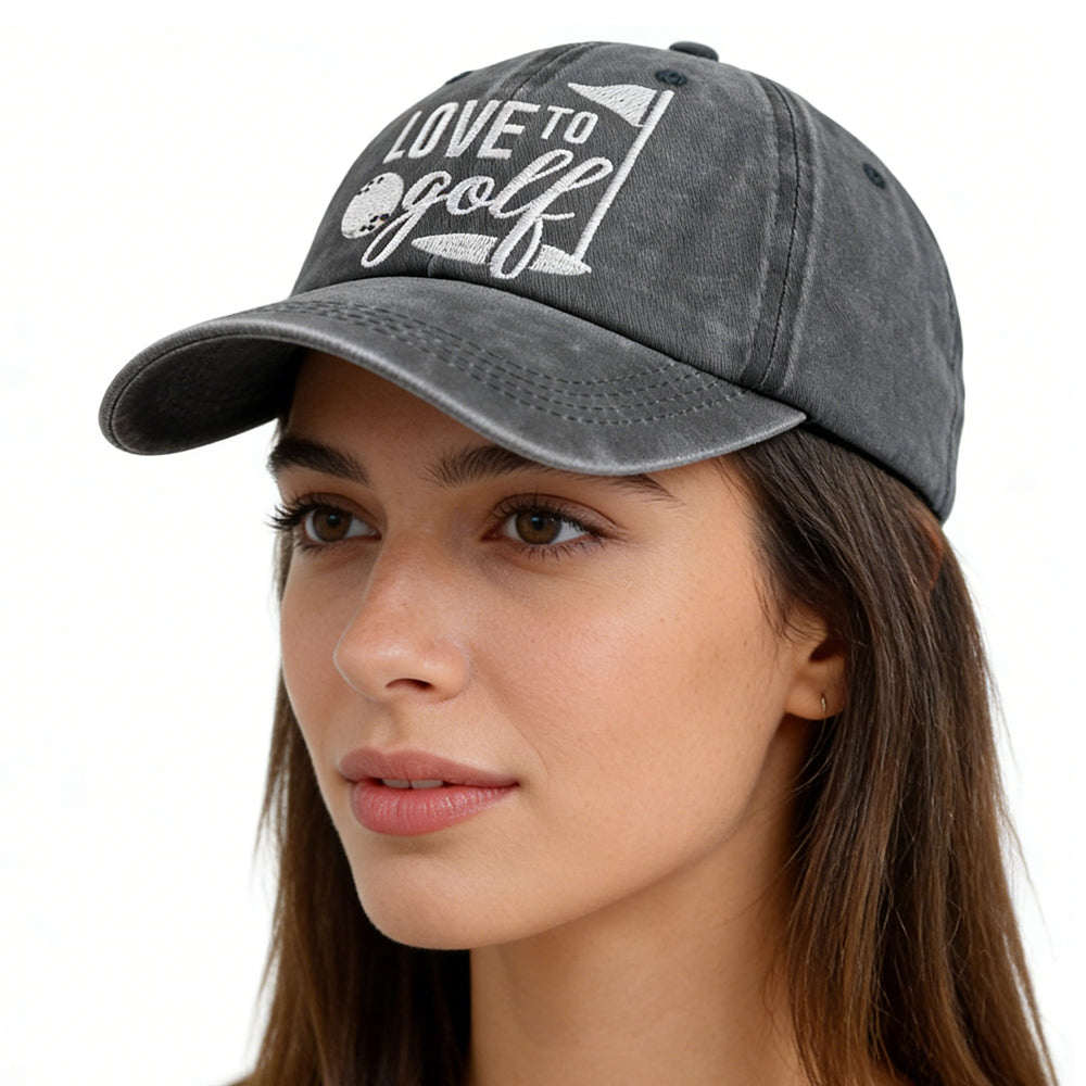 Golf Baseball Caps – Adjustable Embroidered Cotton Hats